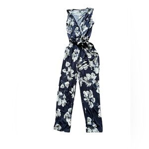 V neck floral jumpsuit